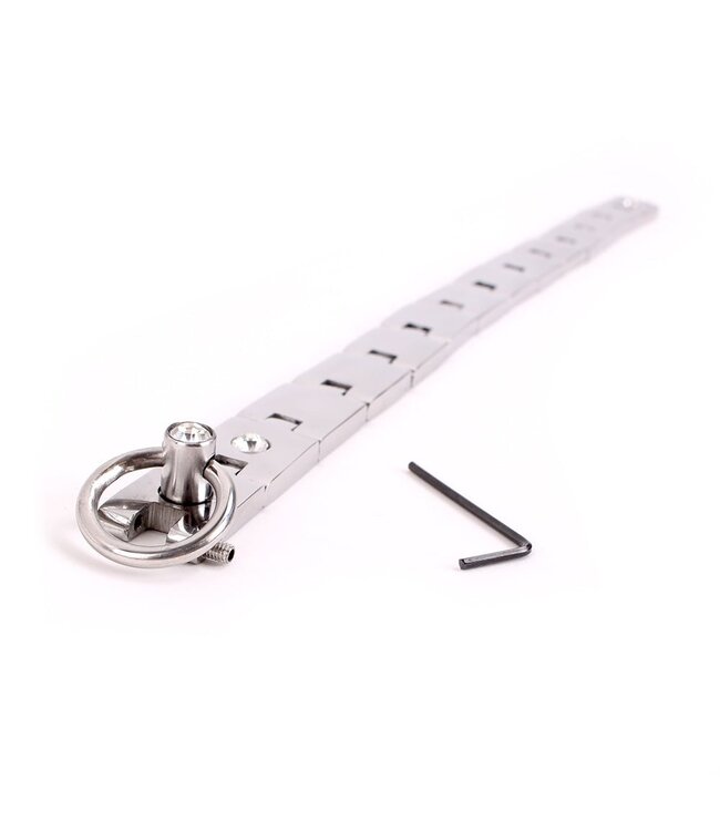 Kiotos Steel Elegantes Uhrenarmband mit drei Edelsteinen – Handgefertigte Luxuskette