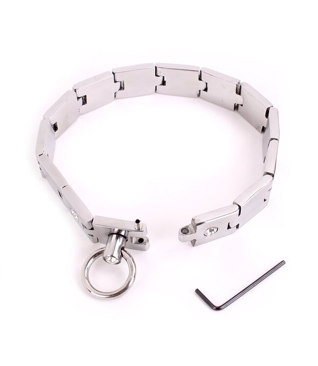 Kiotos Steel Elegant Handmade Watch Strap Collar Necklace with Jewel Stones
