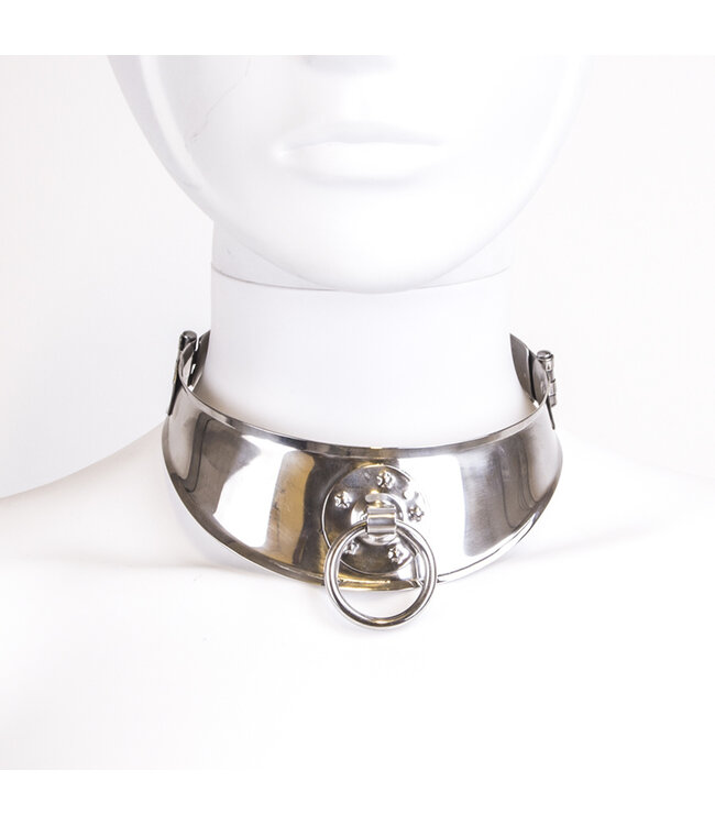 Kiotos Steel Elegant Lockable Stainless Steel Collar with O-ring - 12 cm