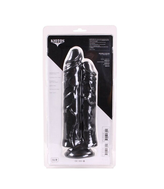 Kiotos COX Kiotos COX 28 cm Dubbele Realistische Dildo Met Zuignap En Strap-On Compatibiliteit