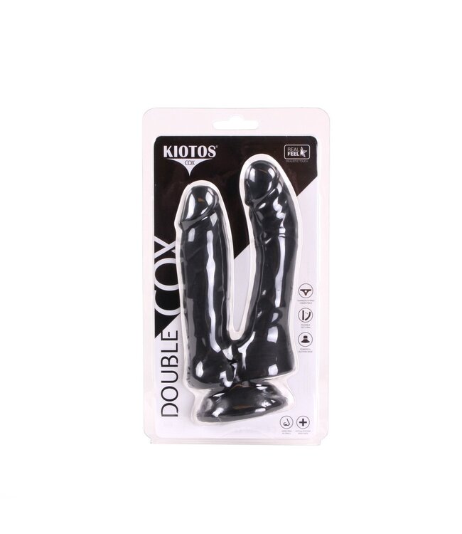 Kiotos COX Realistischer Doppeldildo 19 cm | Wasserdicht & mit Saugnapf | Kiotos COX