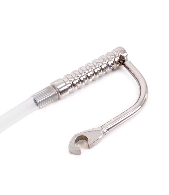 Kiotos Steel Ribbed Urethral Catheter & Penis Plug with Adjustable Rubber Rings