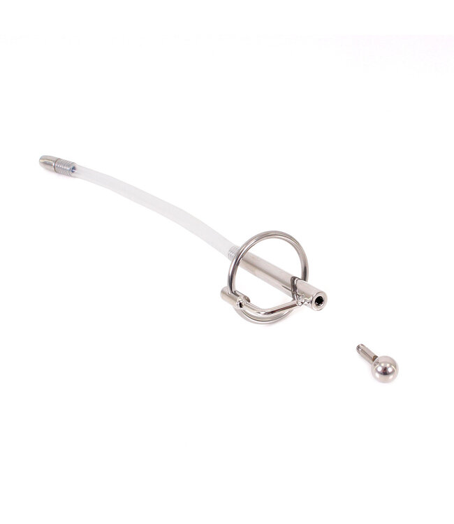 Kiotos Steel Large 21.5 cm Urethral Catheter with Stainless Steel Tip & Silicone Tube