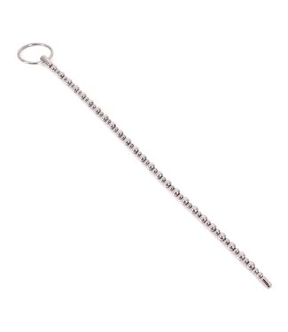 Kiotos Steel Urethral-Sound mit biegsamen Perlen 6-8 mm aus Edelstahl - 20 cm Länge