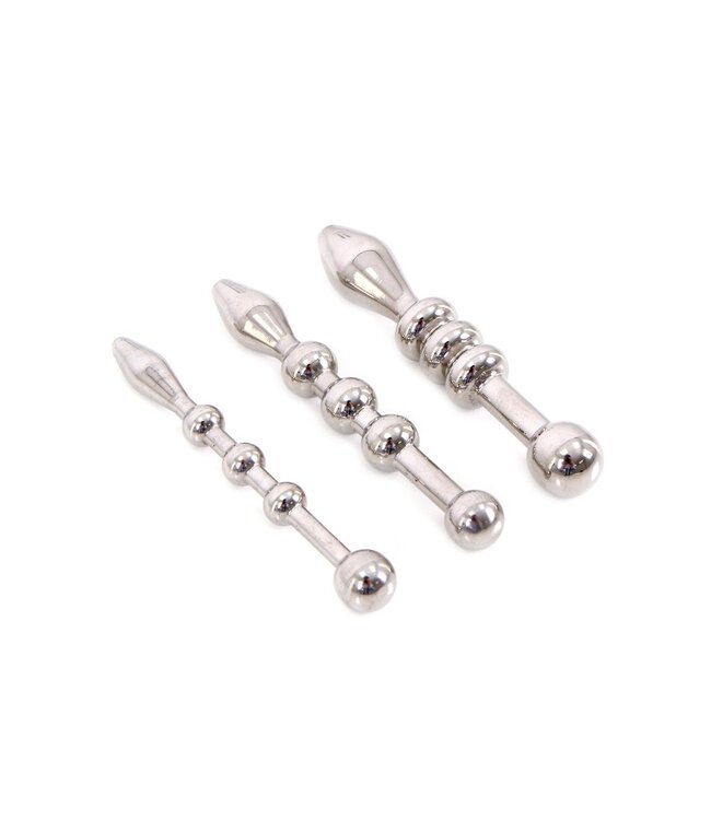 Kiotos Steel Kiotos Steel Urethraal Starter Set Met 3 Penispluggen 6-10mm Roestvrijstaal