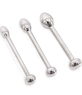 Kiotos Steel Urethral-Trainer-Set aus Edelstahl – Anfänger Penisplug-Fetisch Set