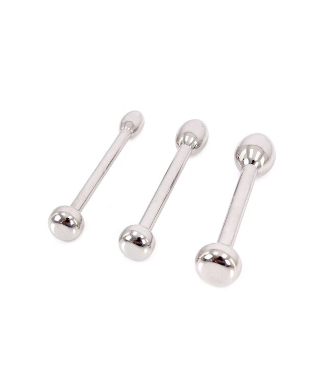 Kiotos Steel Urethral-Trainer-Set aus Edelstahl – Anfänger Penisplug-Fetisch Set