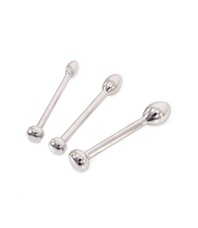 Kiotos Steel Roestvrijstalen Urethraal Starter Kit Met 3 Penisplugs Voor Beginners