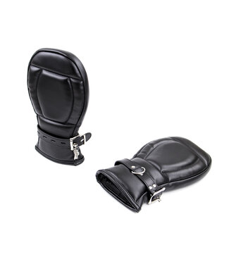 Kiotos Leather Verschließbare Bondage-Handschuhe aus PU-Leder | Gepolstert & Stilvoll