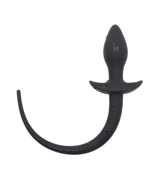 KIOTOS X Schwarzer Buttplug mit Schwanz aus flexiblem Silikon – 28 cm für Spaß und Rollenspiel