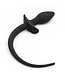 KIOTOS X Black Silicone Anal Plug with Long Tail for Puppy Play - 28 cm