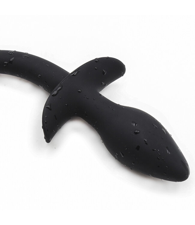 KIOTOS X Siliconen Buttplug Met Lange Hondenstaart 28 cm Zwart Voor Puppy Play
