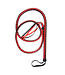 Kiotos Leather PU-Leder Zwart-Rode Lange Zweep 190 cm Voor Strenge Controle