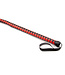 Kiotos Leather PU-Leder Zwart-Rode Lange Zweep 190 cm Voor Strenge Controle