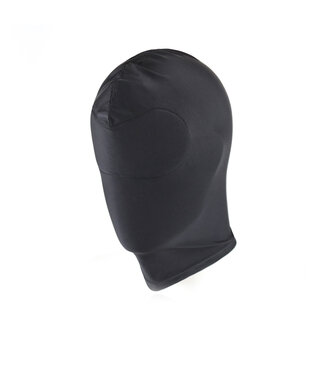 Comfortable Black Spandex BDSM Hood Mask for Fetish and Bondage Fun
