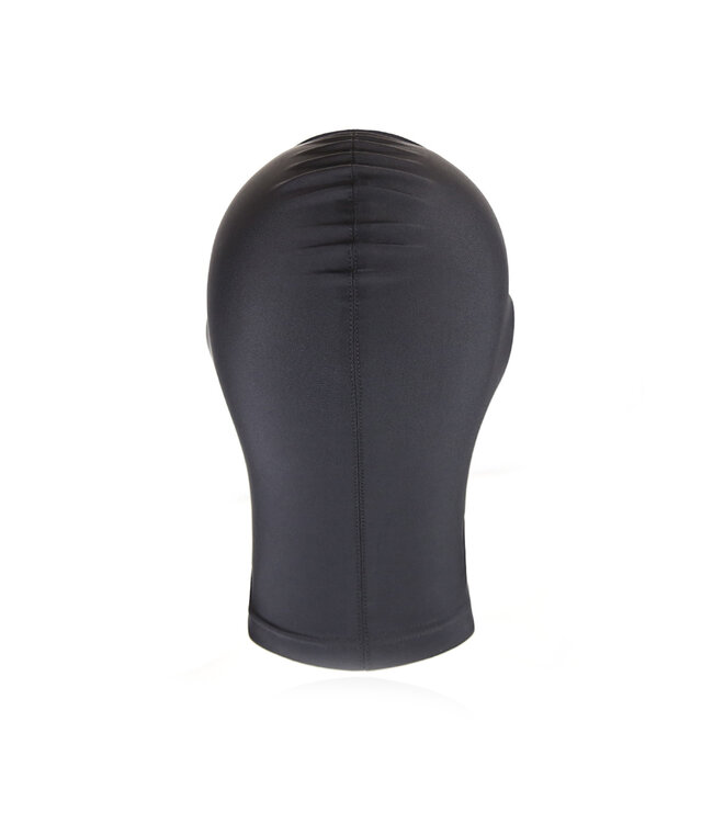 Comfortable Black Spandex BDSM Hood Mask for Fetish and Bondage Fun