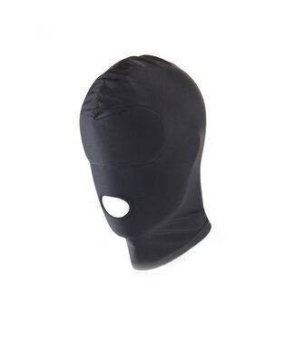 Kiotos Leather Bequeme Spandex-Kapuzenmaske für BDSM – Offener Mund, Atmungsaktiv und Flexibel