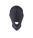 Kiotos Leather Breathable Black Spandex BDSM Hood Mask with Open Mouth for Fetish Fun
