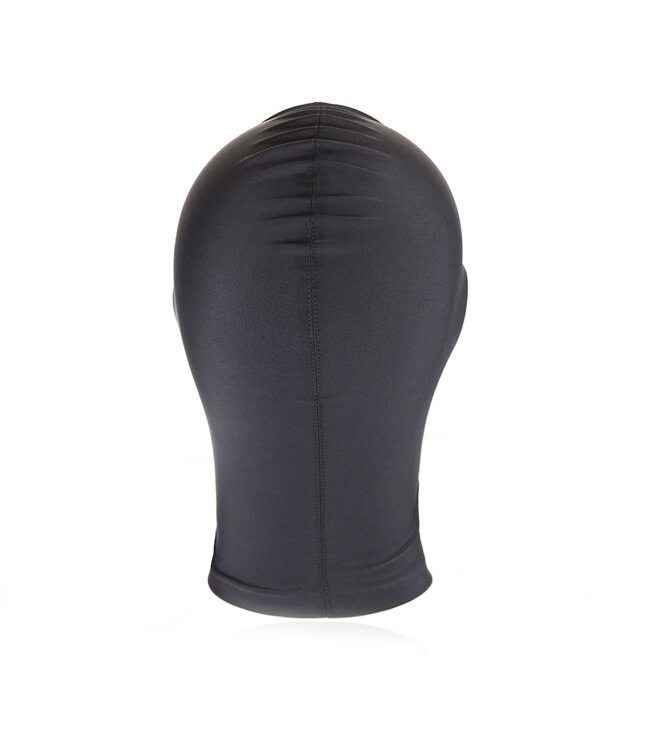 Kiotos Leather BDSM Spandex Blindmasker Met Open Mond Voor Orale Toegang Zwart