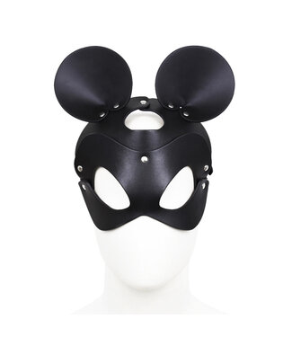 Kiotos Leather PU-Leren Muis Masker Met Metalen Klinknagels En Fluwelen Voering