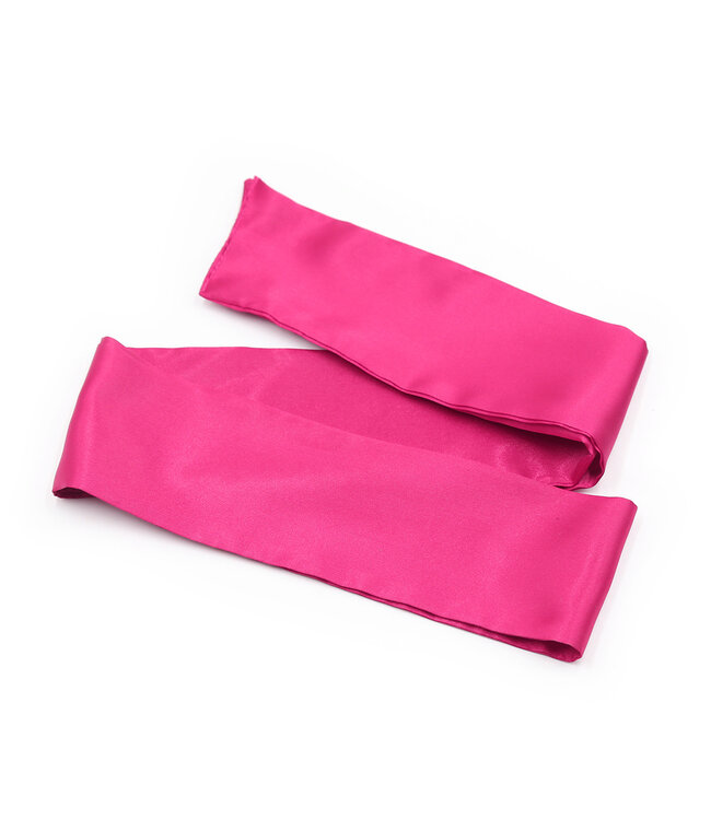 Kiotos Leather Satijnen Blindfold Roze Met Luxe Satin Look Voor Intieme Momenten