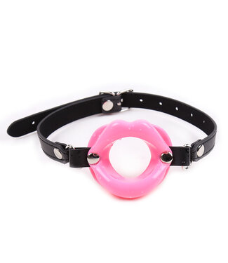 Kiotos Leather Pink Soft Mouth Gag - Comfortable PU Leather Opener for Playful Moments