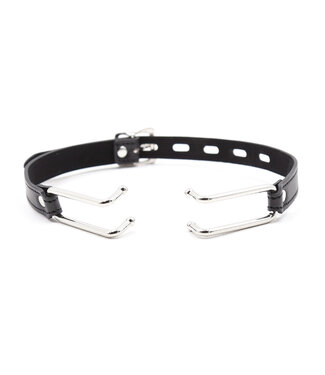 Kiotos Leather Adjustable PU Leather Mouth Gag with Hooks | Comfortable Spreader