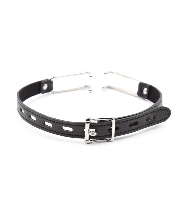 Kiotos Leather Adjustable PU Leather Mouth Gag with Hooks | Comfortable Spreader