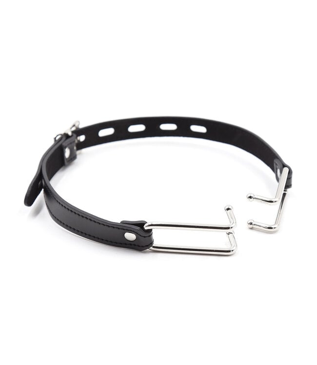 Kiotos Leather Verstelbare PU-Leer Mouth Gag Mondspreider Met Metalen Haken 36-52 cm