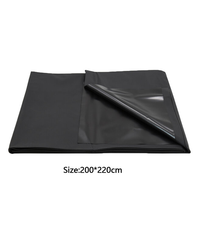 Kiotos Premium Black PVC Bed Sheet 200x220 cm - Moisture & Oil Resistant
