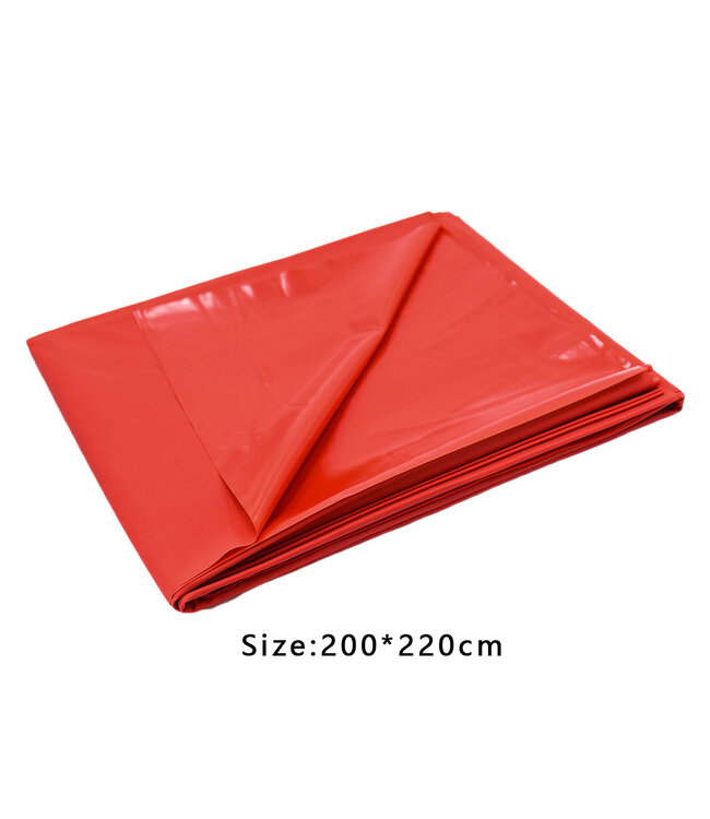 Kiotos Rood PVC Waterdicht Bedlaken 200x220 cm Met Glad Oppervlak