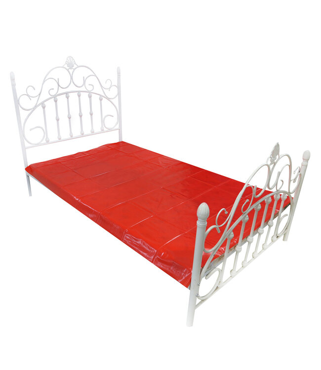 Kiotos Rood PVC Waterdicht Bedlaken 200x220 cm Met Glad Oppervlak