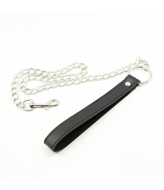 Kiotos Leather Stylish 65 cm Leash with Chain - Durable PU Leather & Soft Interior