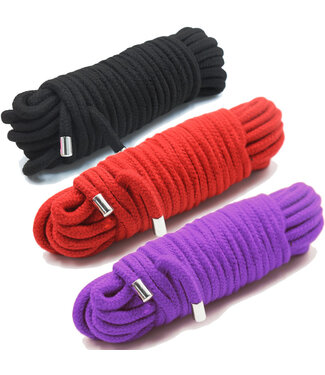 Kiotos Deluxe BDSM Baumwollseil 20 m – Weich, sicher & in 3 Farben verfügbar