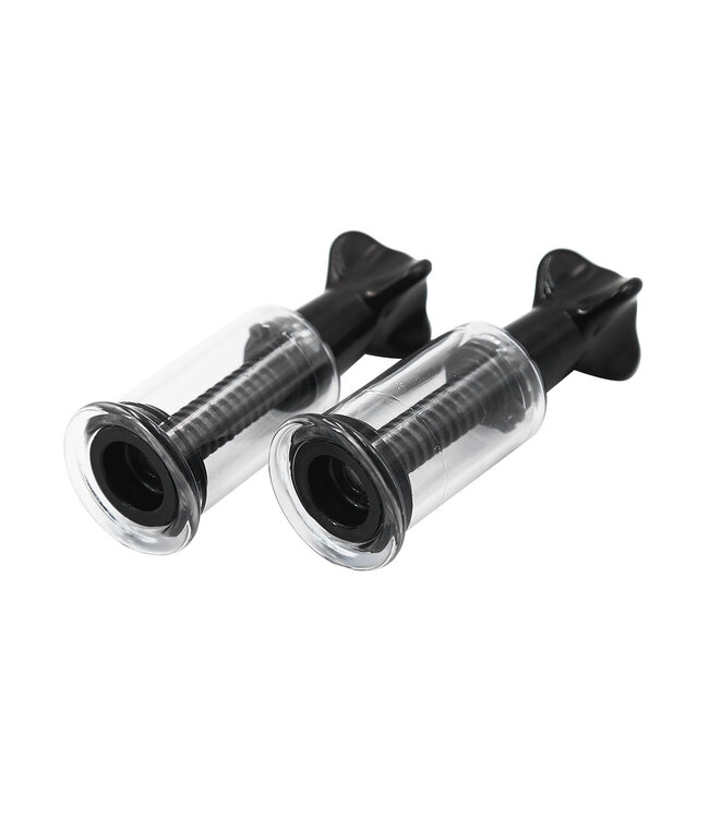 Kiotos Twist Black Suction Cups M - Set of 2, 2.6 cm Diameter, Adjustable Power