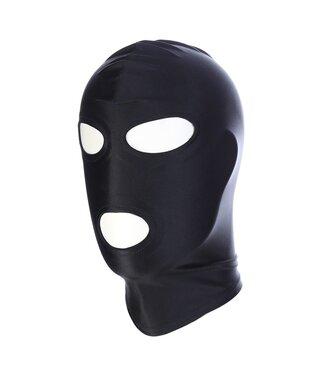 Zwart Spandex BDSM Masker Met 3 Gaten Voor Ogen En Mond