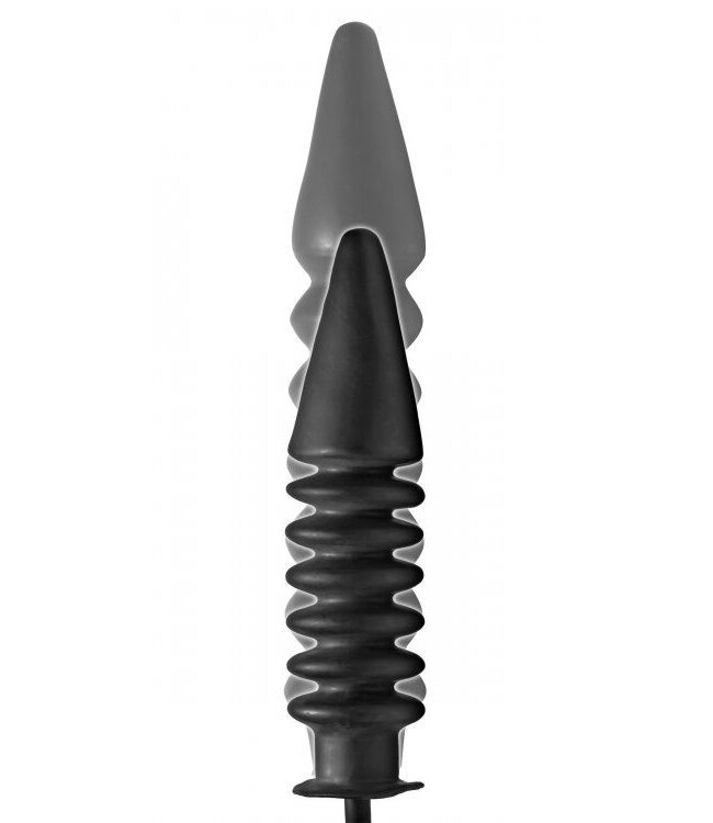 Master Series Opblaasbare XL Anaal Plug Met Accordion Design 6,7 cm