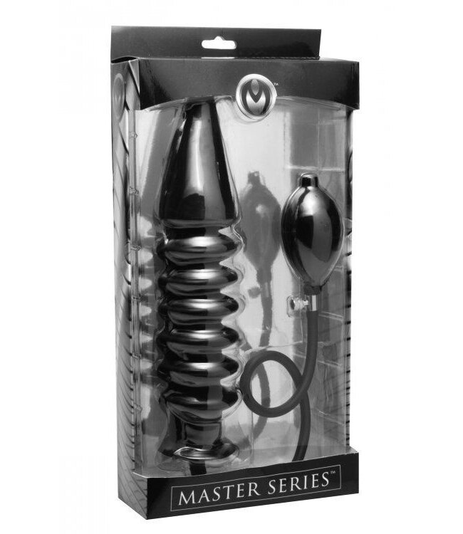 Master Series Opblaasbare XL Anaal Plug Met Accordion Design 6,7 cm
