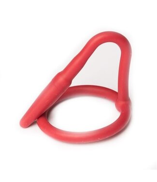 Sport Fucker Red Silicone Cock Plug | Firm Sperm Stopper for Enhanced Pleasure