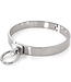 Kiotos Steel Kiotos Steel RVS Halsband L Met Edelsteen O-Ring Voor Kinky Accessoires