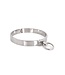 Kiotos Steel Kiotos Steel RVS BDSM Halsband Met O-Ring En Edelsteen (M)