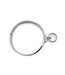 Kiotos Steel Kiotos Steel RVS BDSM Halsband Met O-Ring En Edelsteen (M)