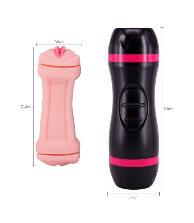 Realistic Silicone Masturbator with Soft Teeth & Dual Entrances