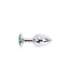 Kiotos Aluminium Buttplug Met Groen Juweel 9,5 cm – Zilverkleurig & Duurzaam
