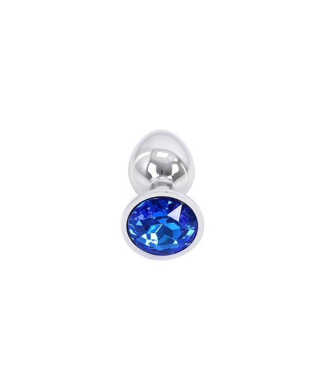 Kiotos Kiotos Aluminium Buttplug Met Blauw Juweel 9,5 cm – Strak En Duurzaam