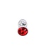 Kiotos Eleganter Aluminium-Analplug mit rotem Juwel – 7-9,5 cm, langlebig und stilvoll