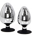 Kiotos Steel Kiotos Steel RVS Buttplug Met Siliconen Zuignap 12 & 13,3 cm