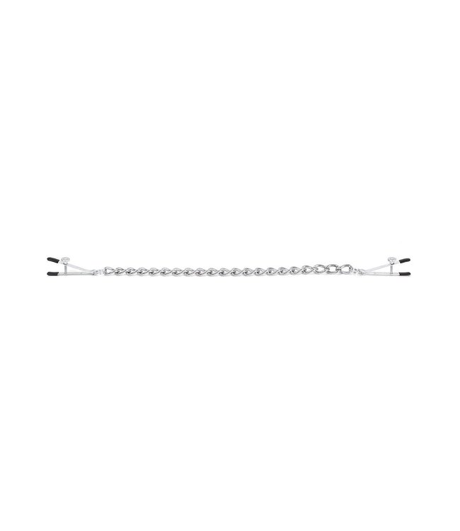 Kiotos Steel Adjustable Nipple Clamps with Heavy Chain for Intense Play