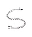 Kiotos Steel Verstelbare Tepelklemmen Met Zware RVS Ketting En Comfortabele Coating