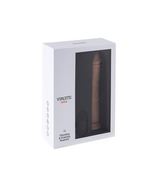 Virgite Luxury 19cm Realistic Vibrator with Remote, Suction Cup & USB Charge